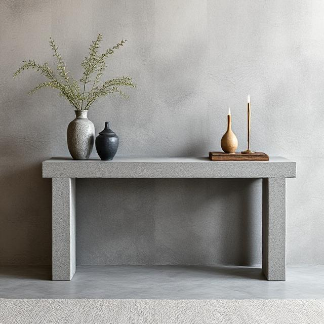 Ardent Gray Micro Concrete Console