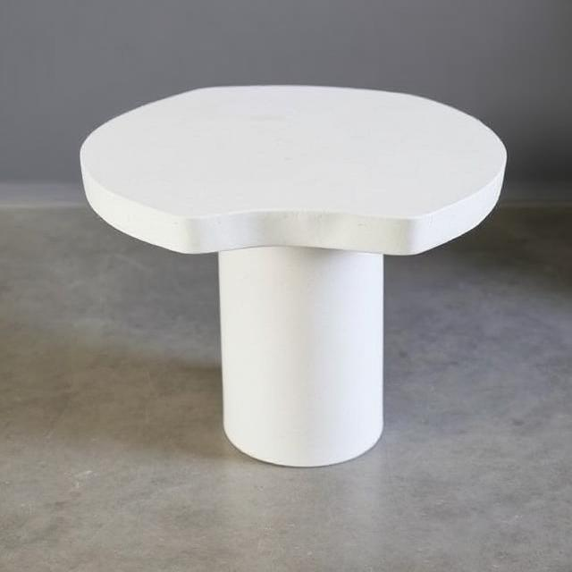 Boulder Off White Micro Concrete Side Table