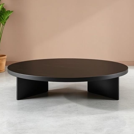 Callum Black Micro Concrete Coffee Table