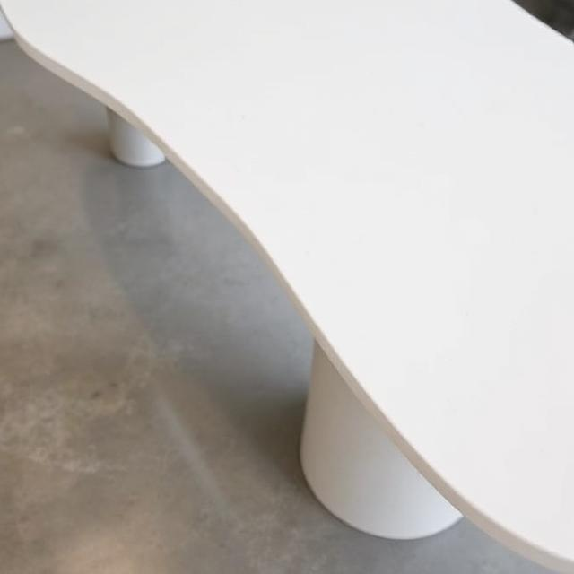 Celeste Off White Micro Concrete Dining Table