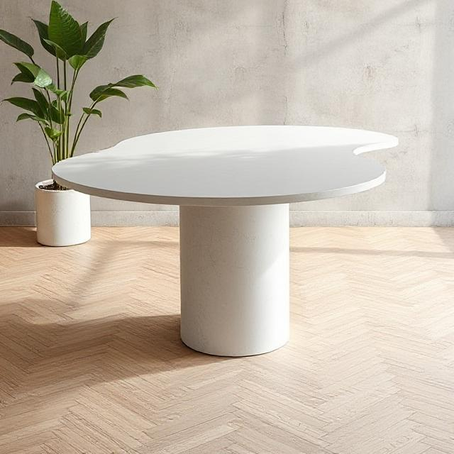 Equinox Off White Micro Concrete Dining Table