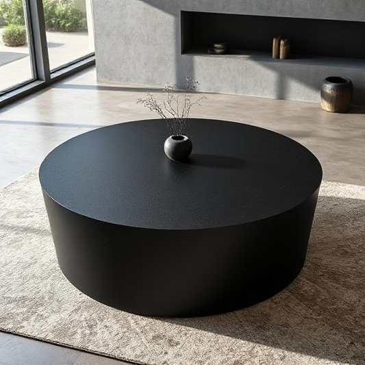 Fenix Black Micro Concrete Coffee Table