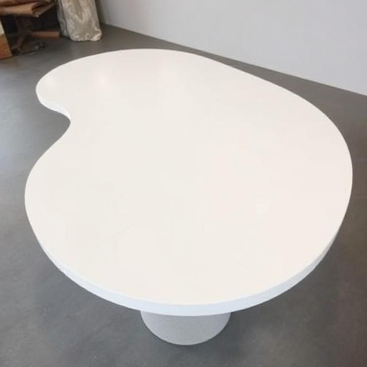 Ferro Off White Micro Concrete Dining Table