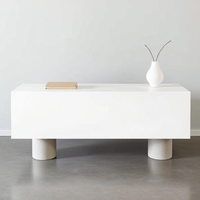 Forma Off White Micro Concrete Console