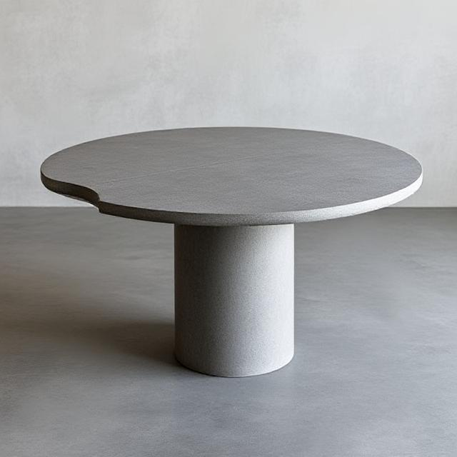 Myrrin Gray Micro Concrete Dining Table