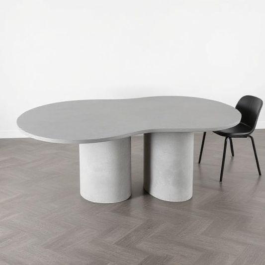 Rhenor Gray Micro Concrete Dining Table