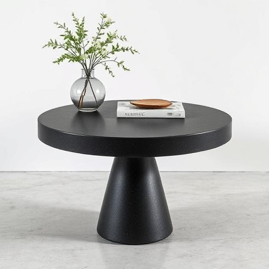 Riven Black Micro Concrete Side Table