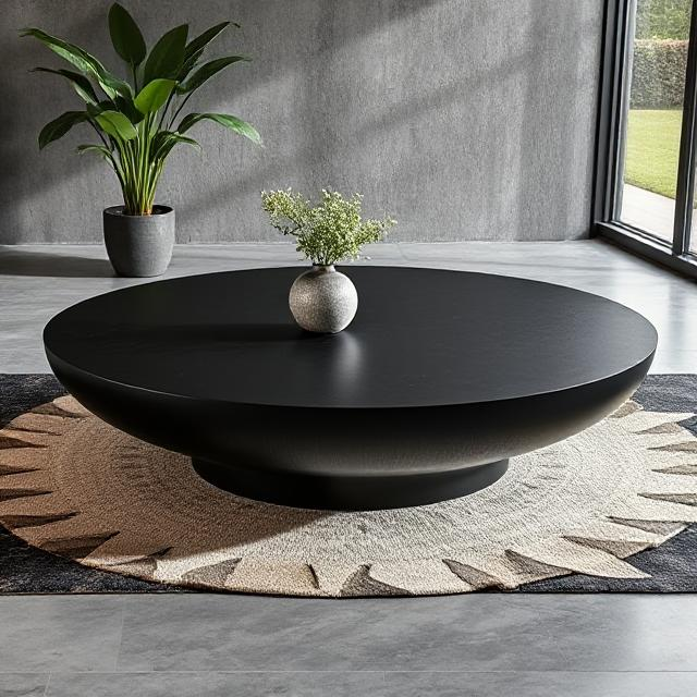 Soren Black Micro Concrete Coffee Table