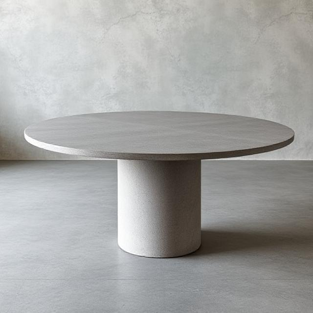 Vailis Gray Micro Concrete Dining Table