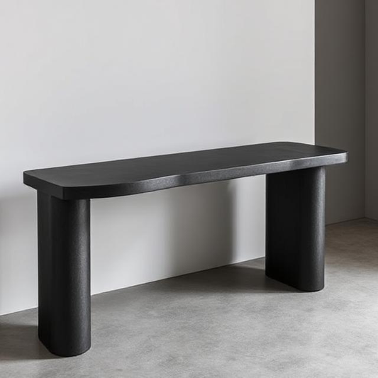 Vesper Black Micro Concrete Console