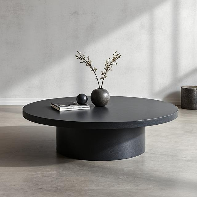 Veyron Black Micro Concrete Coffee Table