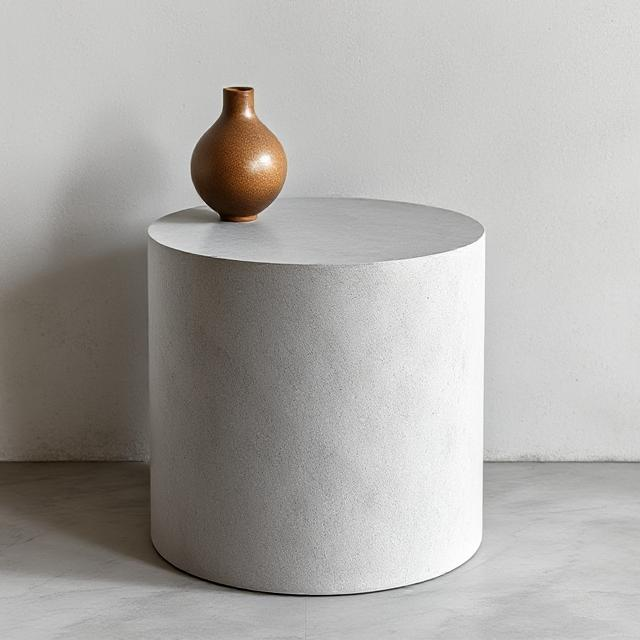 Zale Gray Micro Concrete Side Table